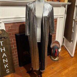 Torrid Shimmering Silver Metallic Overpiece